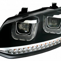VW POLO 6R SCHEINWERFER SET mit LED BLINKER U-Tube Tagfahrli