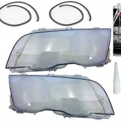 Set BMW E46 Limo Touring Halogen Xenon Scheinwerferglas 98-01 inclusice Sikaflex Dichtmasse