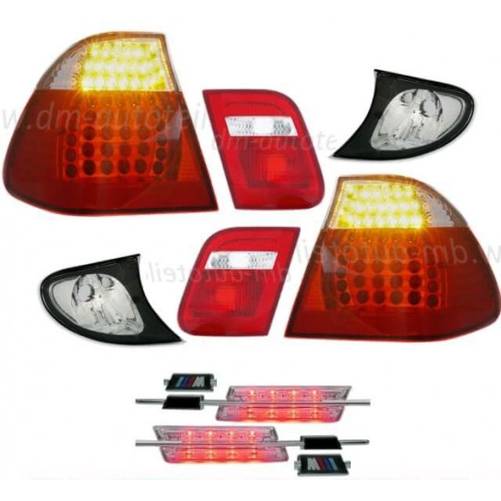 BMW E46 Limousine M3 LED Rückleuchten Seitenblinker Frontblinker Set Rot Weiß FL