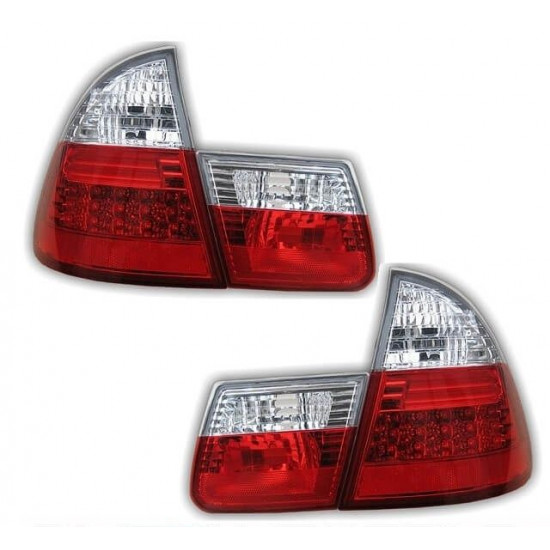 BMW E46 Touring LED Rückleuchten Rot-Weiß Facelift Design