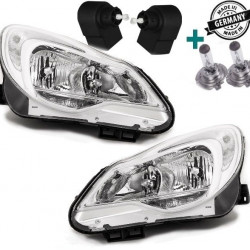 Set Opel Corsa D ab 2011 Facelift Scheinwerfer Set-Tagfahrlicht H7-H1-1 Satz H7 Birnen