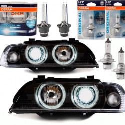 Set BMW 5er E39 Facelift Xenon Scheinwerfer-Osram Brenner D2S DEPO 00-03-2x H7 Osram Birnen