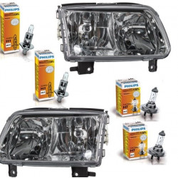 Set VW Polo 6N 2 Scheinwerfer Bj 99-01 für LWR H7-H1-4x Philips Birnen