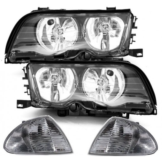 Set BMW E46 Limousine Touring Scheinwerfer Rechts Links H7/H7 98-01 mit Blinker