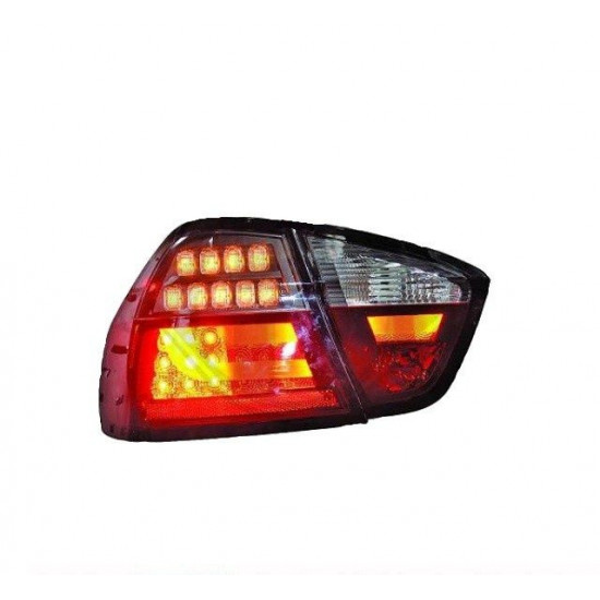 BMW E90-91 Designrückleuchtenlampenset 05-08 Klarglas-rot-chrom-smoke