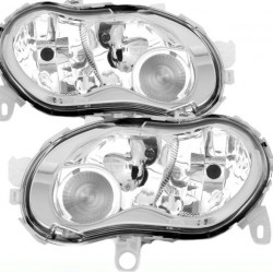 Set Mercedes Smart Coupe-Cabrio 450 Klarglas Scheinwerfer H7-H1 Bj 02-06 inkl. Stellmotor für LWR