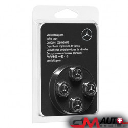 Ventilzierkappen Set | 4-teilig | schwarz | Original Mercedes-Benz